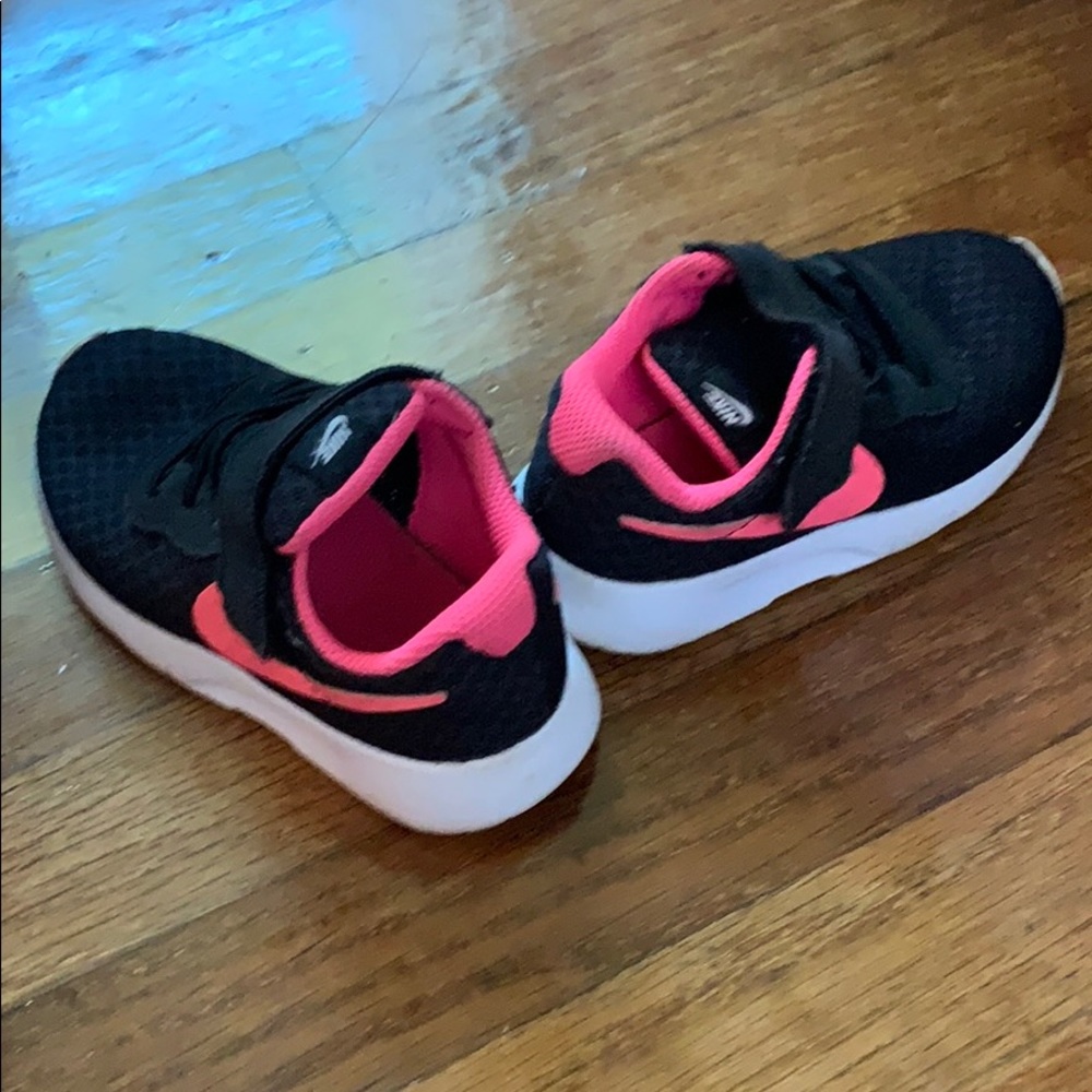 Black and Pink  Nike shoes W/ velcro strap